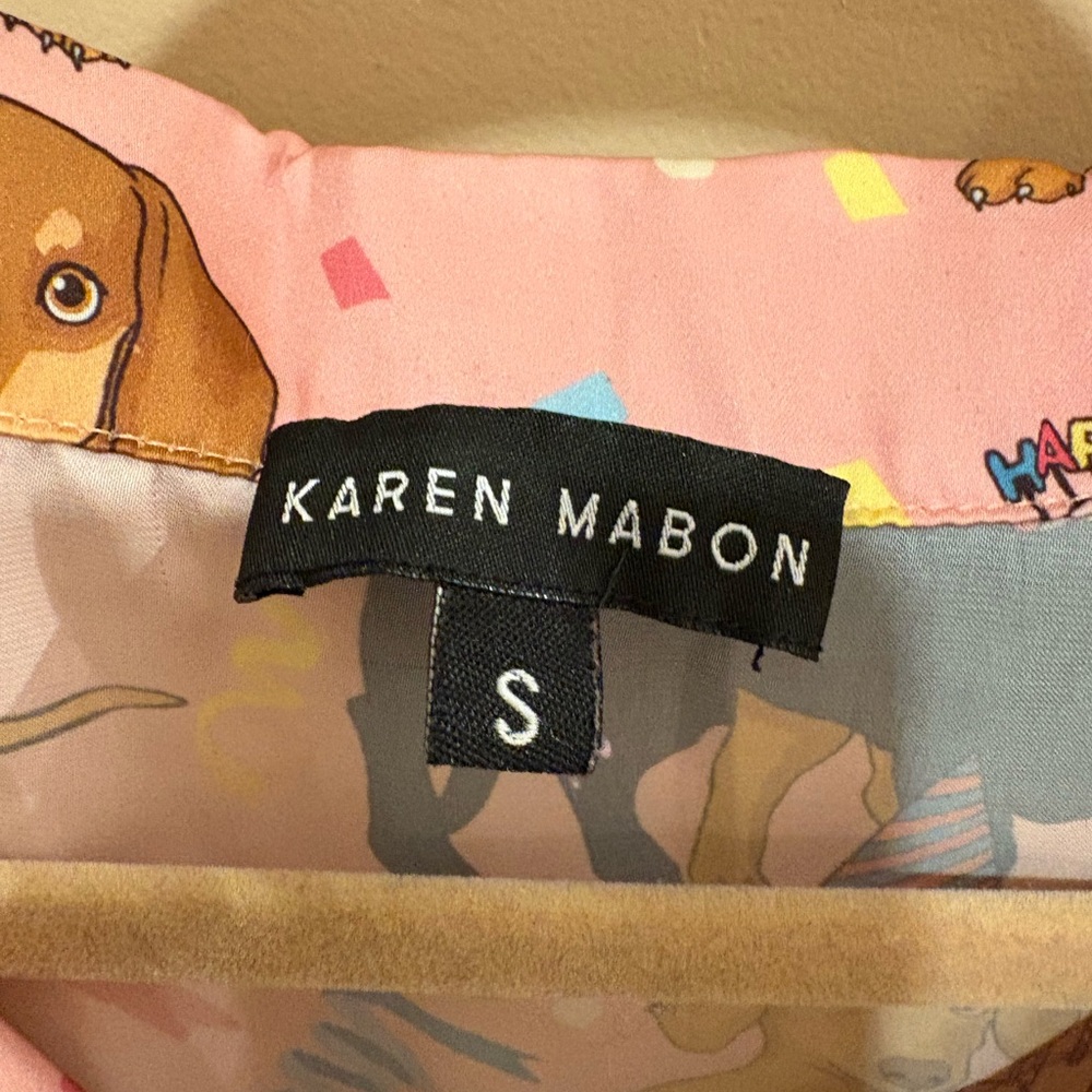 NWOT Karen Mabon Hot Dog Dachshund Birthday Pajama Top Women’s Small - Picture 5 of 10